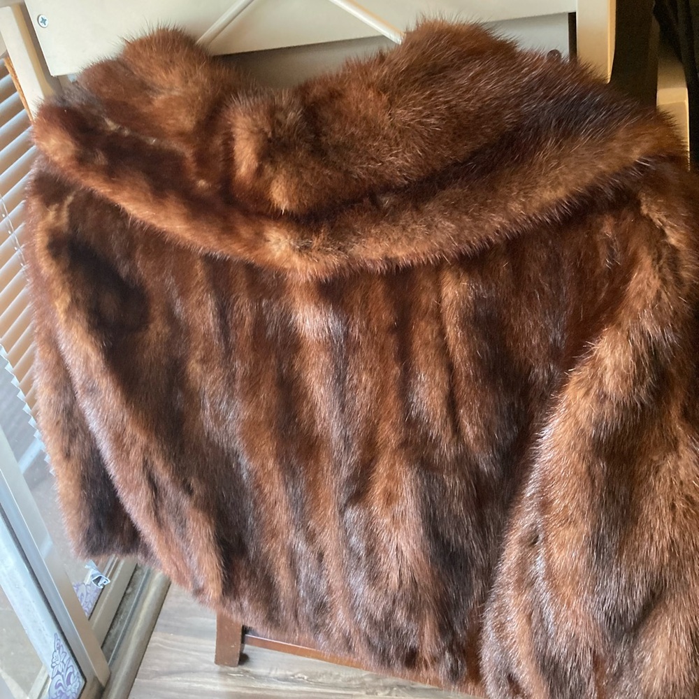 Elegant Brown Cape with Plush Texture